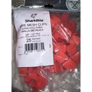 SharkBite Shark Bite Wire Mesh Clips 3/8 inch To 1/2 In Pex Clip New Bag Of 25